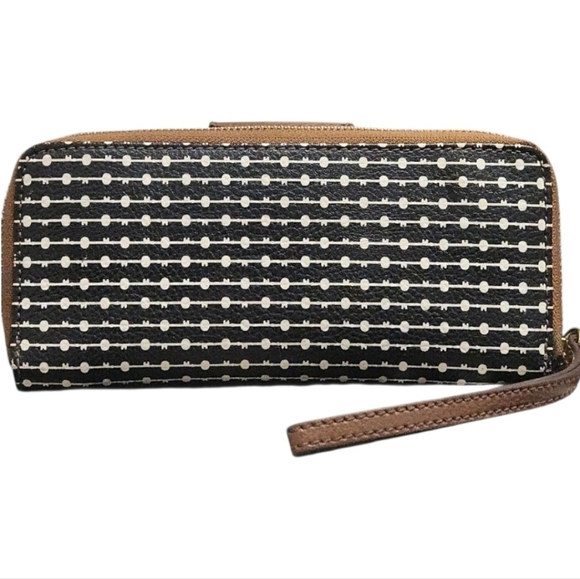 140 FOSSIL Emma  Wallet Zip Around Clutch CreditCard Multi Compartment - Picture 2 of 12